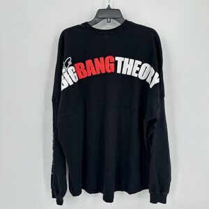 The Big Bang Theory Spirit Jersey Top Mens XXL Black Red Puffy‎ Print Streetwear